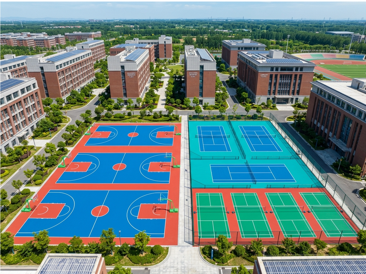 亳州市硅PU球场全塑型塑胶跑道 - 厂家
